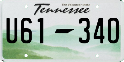 TN license plate U6134O