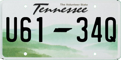 TN license plate U6134Q
