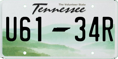 TN license plate U6134R