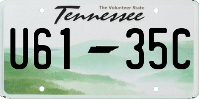 TN license plate U6135C