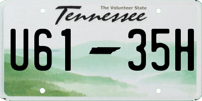 TN license plate U6135H
