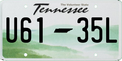 TN license plate U6135L