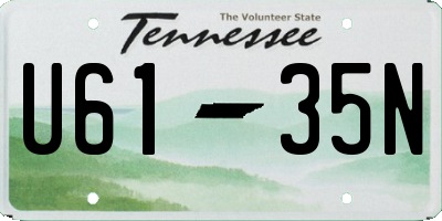 TN license plate U6135N
