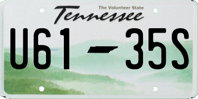 TN license plate U6135S
