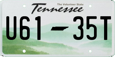 TN license plate U6135T
