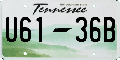 TN license plate U6136B