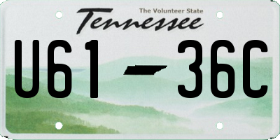TN license plate U6136C