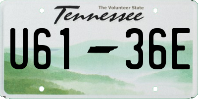 TN license plate U6136E