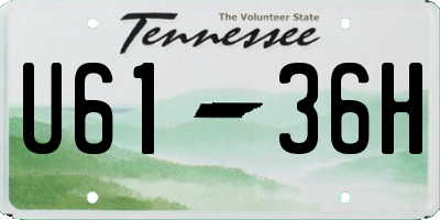 TN license plate U6136H
