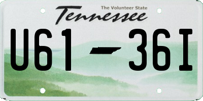 TN license plate U6136I
