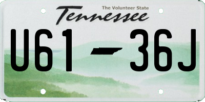 TN license plate U6136J