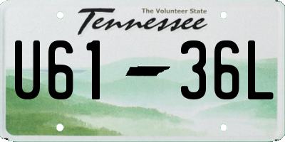 TN license plate U6136L