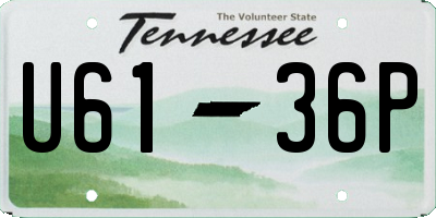 TN license plate U6136P