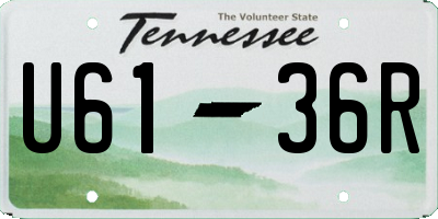 TN license plate U6136R