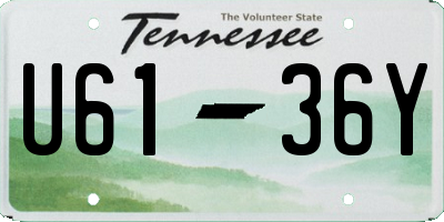 TN license plate U6136Y