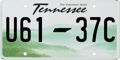 TN license plate U6137C