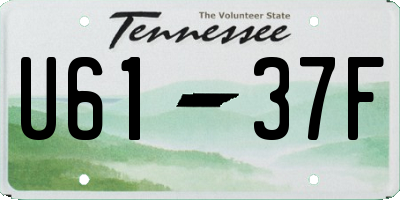 TN license plate U6137F