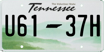 TN license plate U6137H