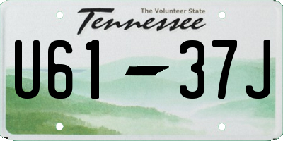 TN license plate U6137J