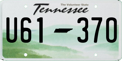 TN license plate U6137O