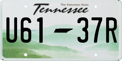 TN license plate U6137R