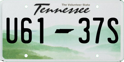 TN license plate U6137S