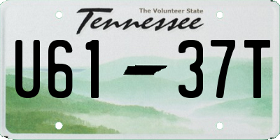 TN license plate U6137T
