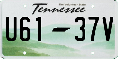 TN license plate U6137V