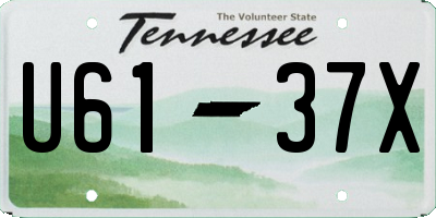 TN license plate U6137X