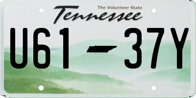TN license plate U6137Y