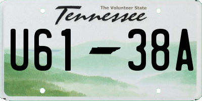 TN license plate U6138A