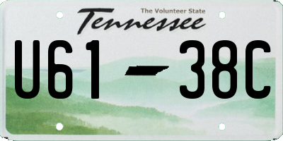 TN license plate U6138C