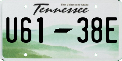 TN license plate U6138E