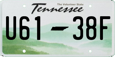 TN license plate U6138F