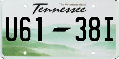 TN license plate U6138I