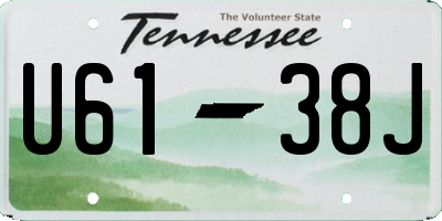TN license plate U6138J