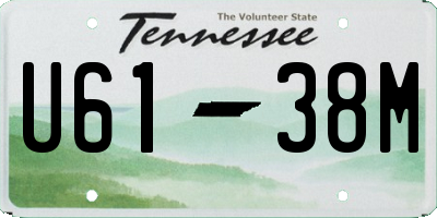 TN license plate U6138M