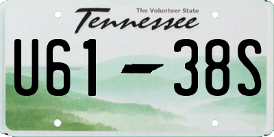 TN license plate U6138S