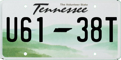 TN license plate U6138T