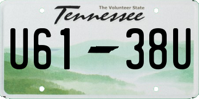 TN license plate U6138U