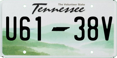 TN license plate U6138V