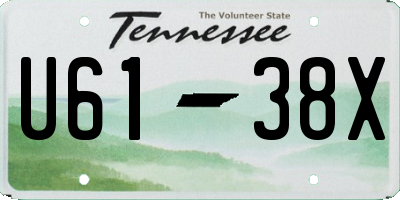 TN license plate U6138X