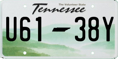 TN license plate U6138Y