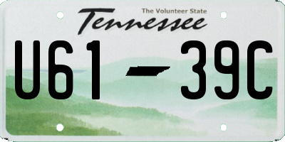 TN license plate U6139C