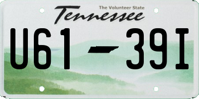 TN license plate U6139I