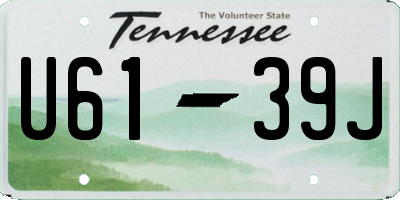 TN license plate U6139J