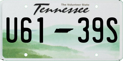 TN license plate U6139S