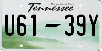 TN license plate U6139Y