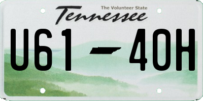 TN license plate U6140H