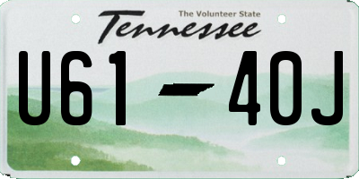 TN license plate U6140J